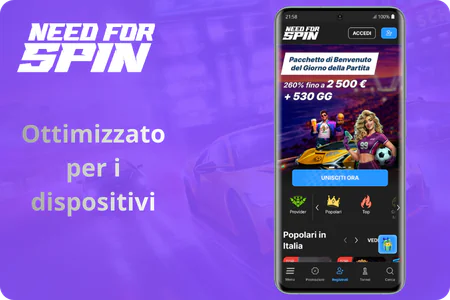 Need for Spin versione mobile casino